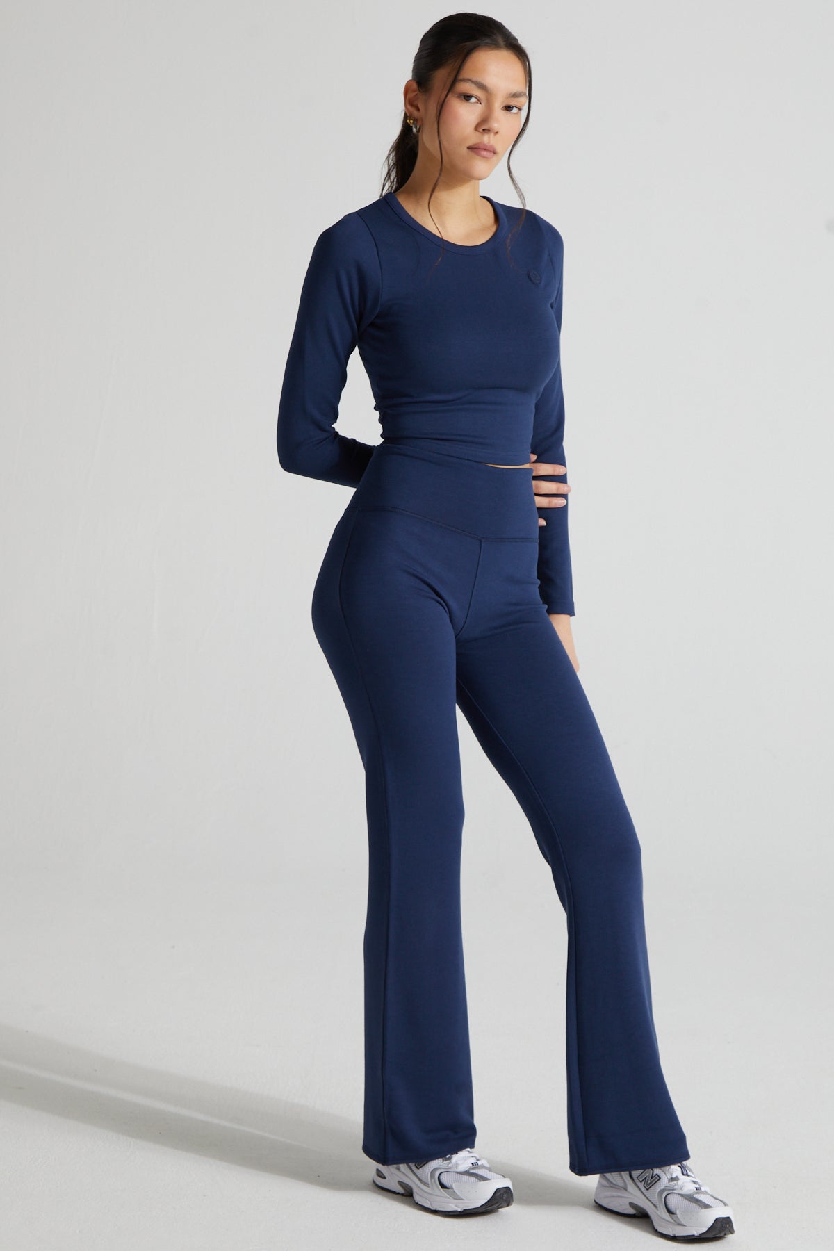 Contour Flared Leggings- Midnight Blue