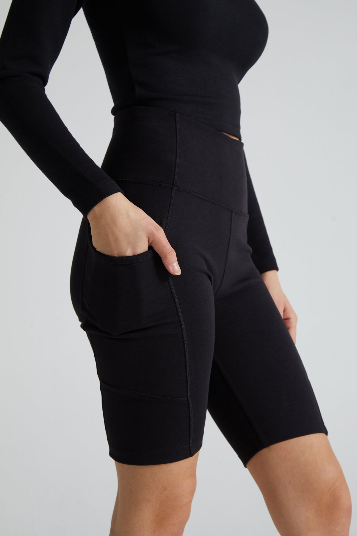 Contour Biker Shorts- Jet Black