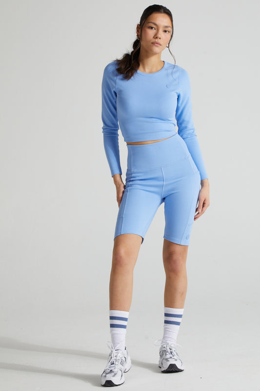 Contour Biker Shorts- Periwinkle