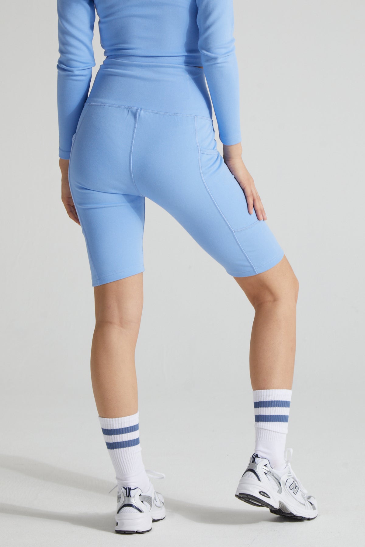 Contour Biker Shorts- Periwinkle