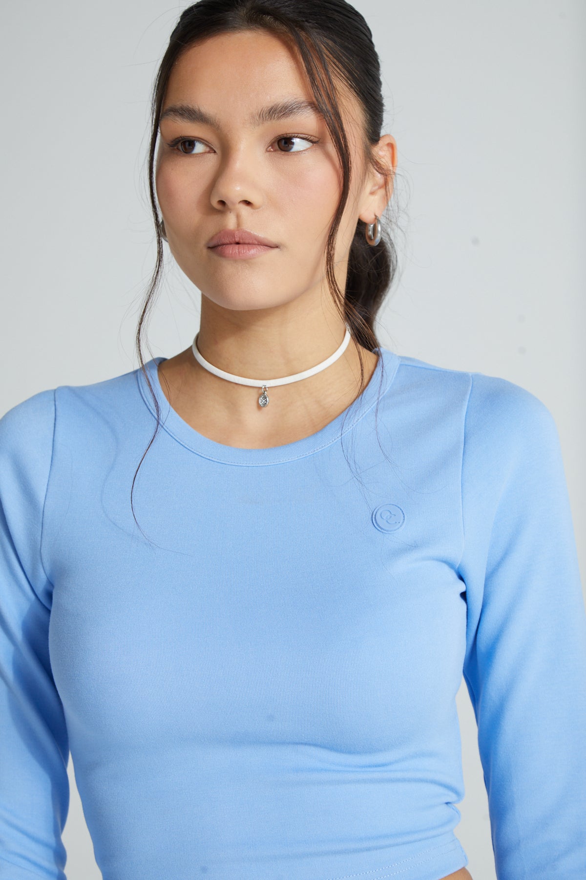 Contour Crop Top- Periwinkle