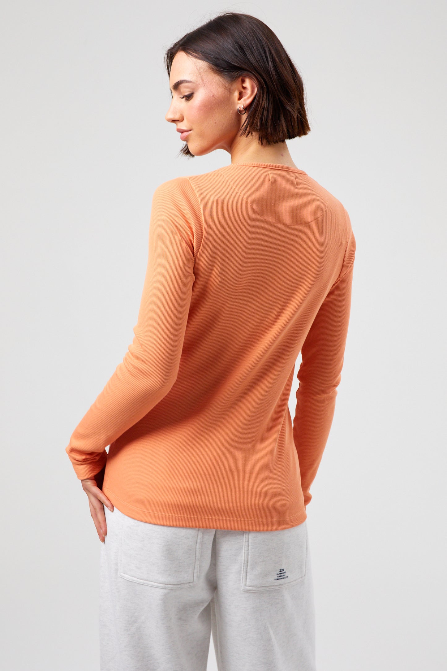 Flower Long Sleeve T-shirt - Coral Silk