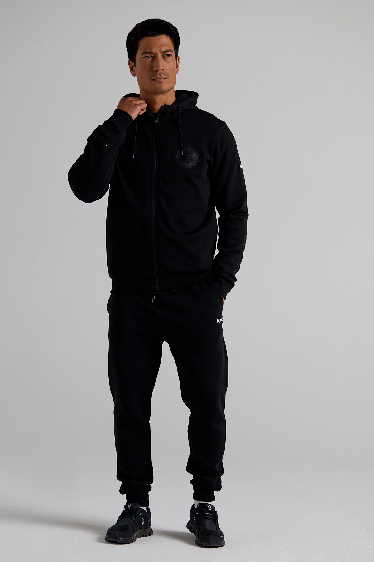 Essential Track Zip Hoodie - Jet Black