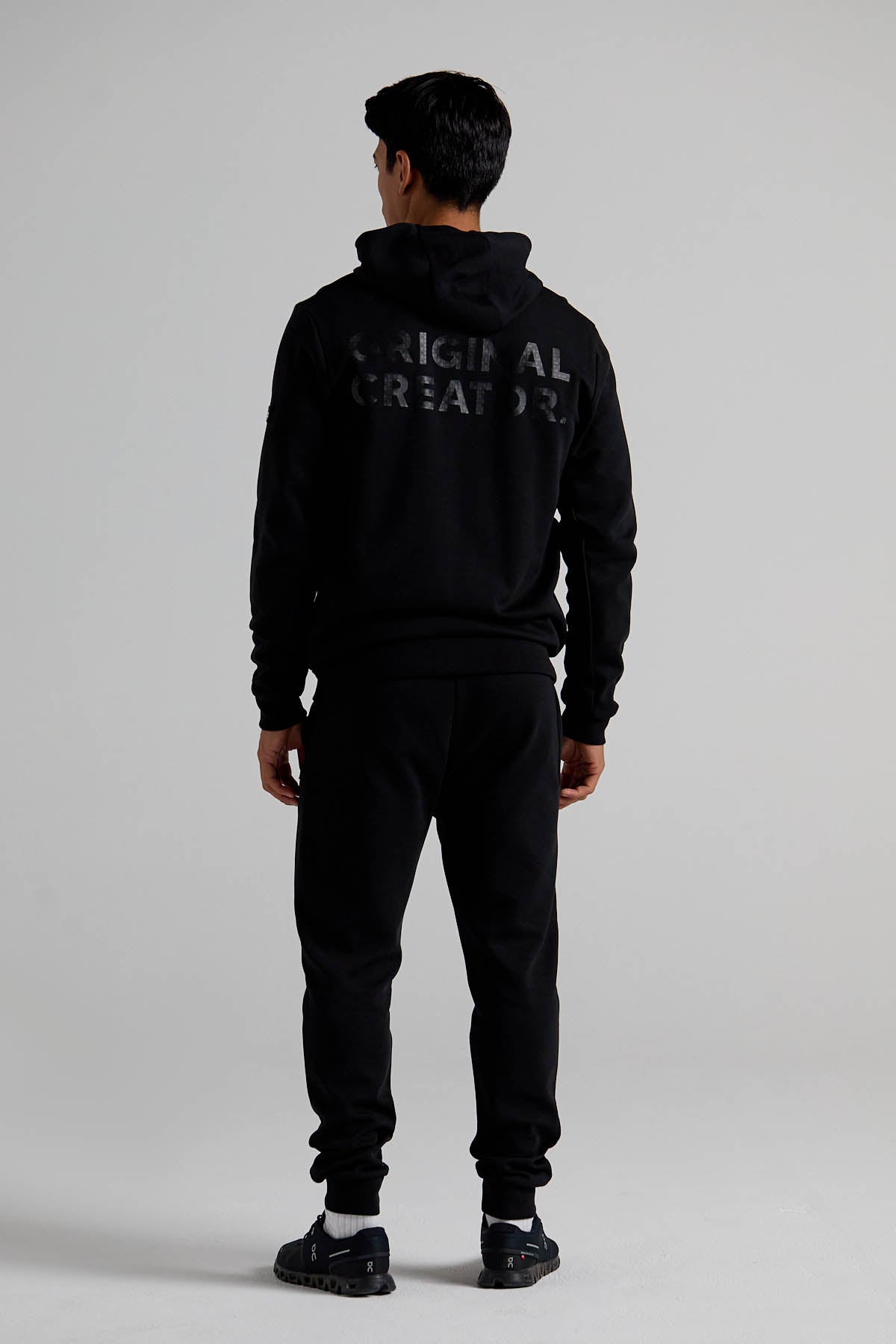 Essential Track Zip Hoodie - Jet Black